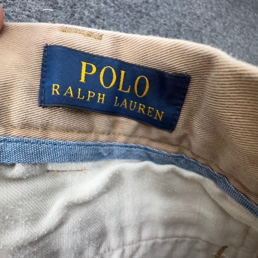 Polo Ralph Lauren Mens Classic Fit 9 Inch Chino Shorts Khaki Tan Size 40 Cotton - Picture 5 of 9
